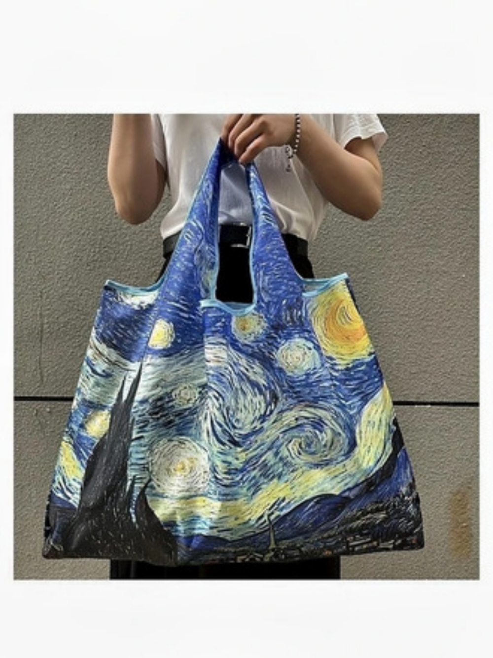 Starry Night Art Tote Blue & Yellow
